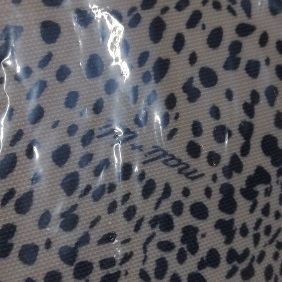 Mali & Lili Weekender Bag Cream Black Spotted Leopard Animal Overnight Strap New - Picture 2 of 5